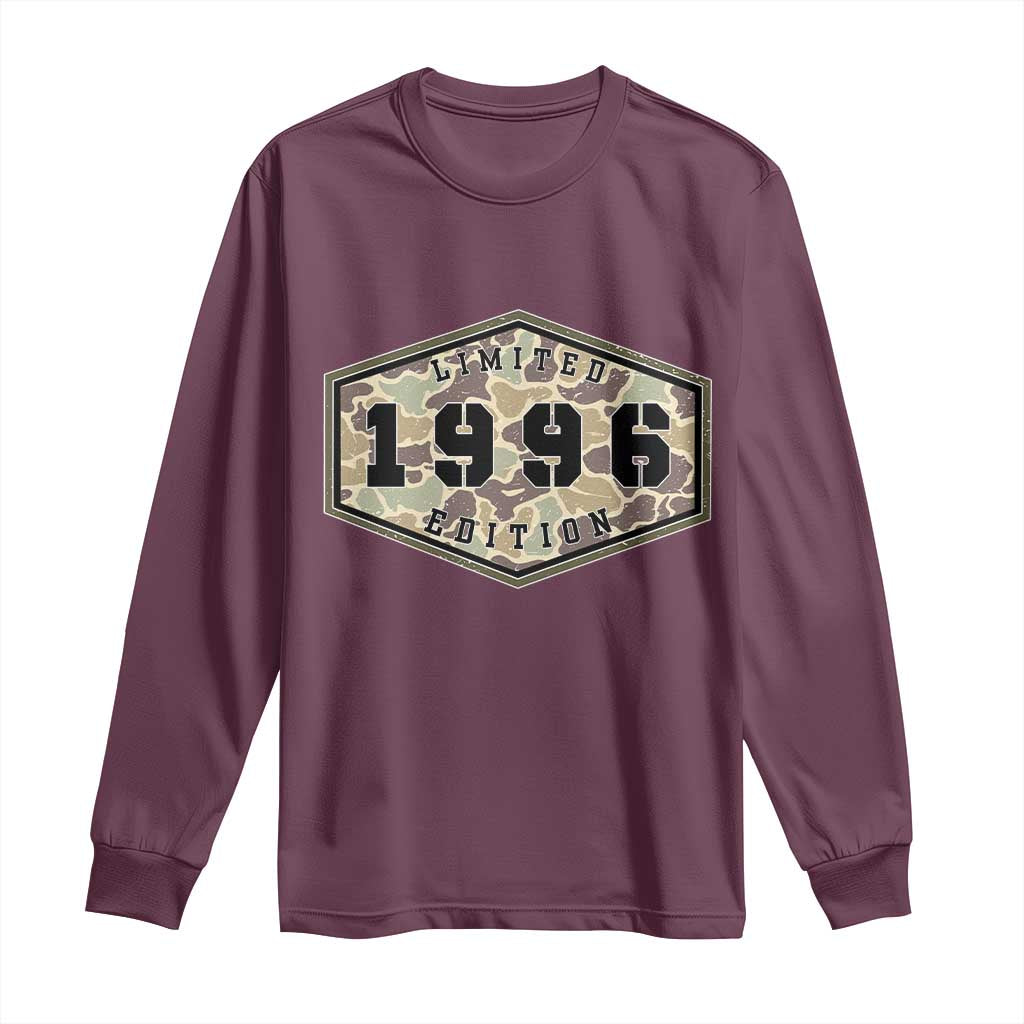 30th Birthday Hunting Long Sleeve Shirt 1996 Limited Edition Vintage Camouflage Gifts For Turning 30