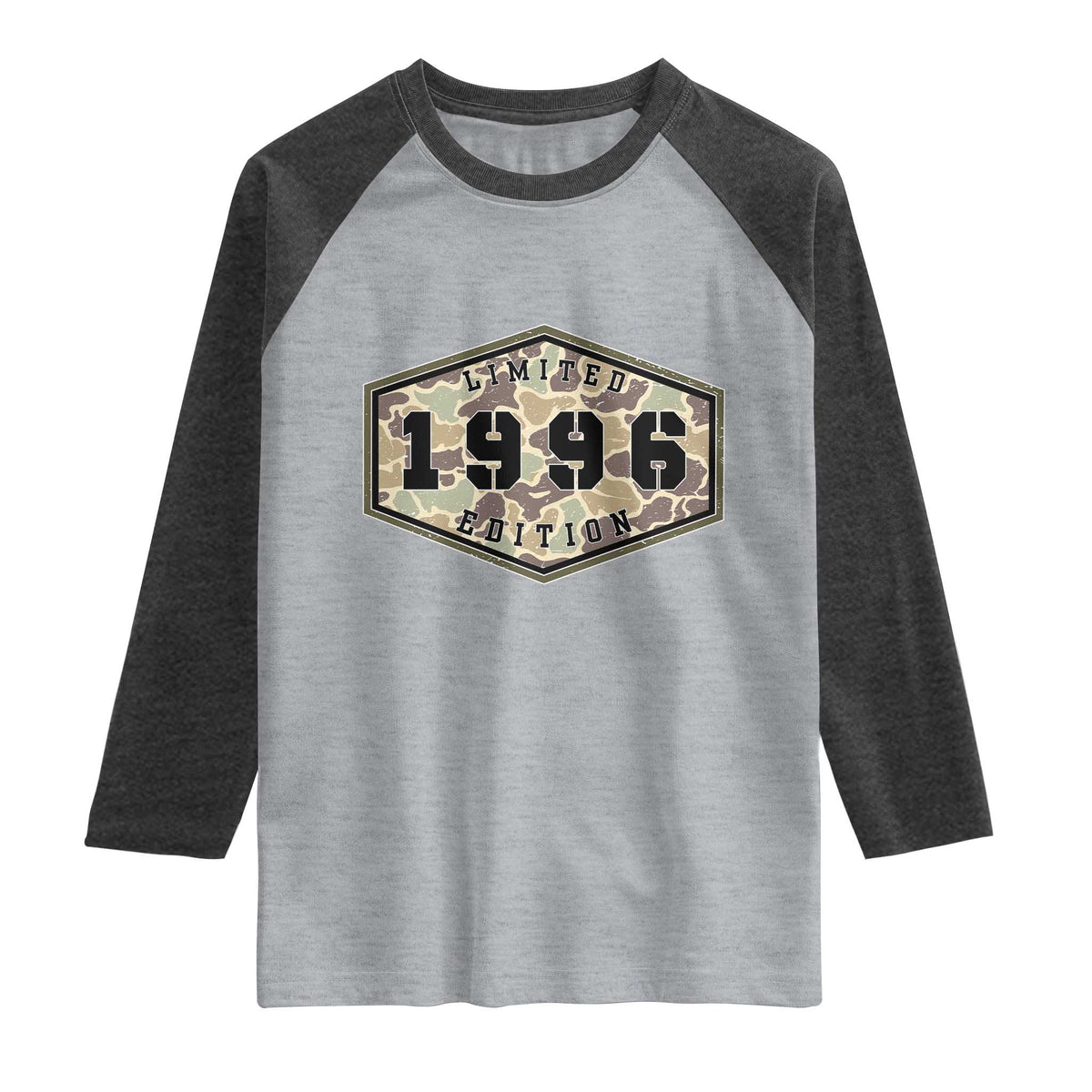 30th Birthday Hunting Raglan Shirt 1996 Limited Edition Vintage Camouflage Gifts For Turning 30