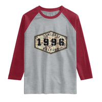 30th Birthday Hunting Raglan Shirt 1996 Limited Edition Vintage Camouflage Gifts For Turning 30