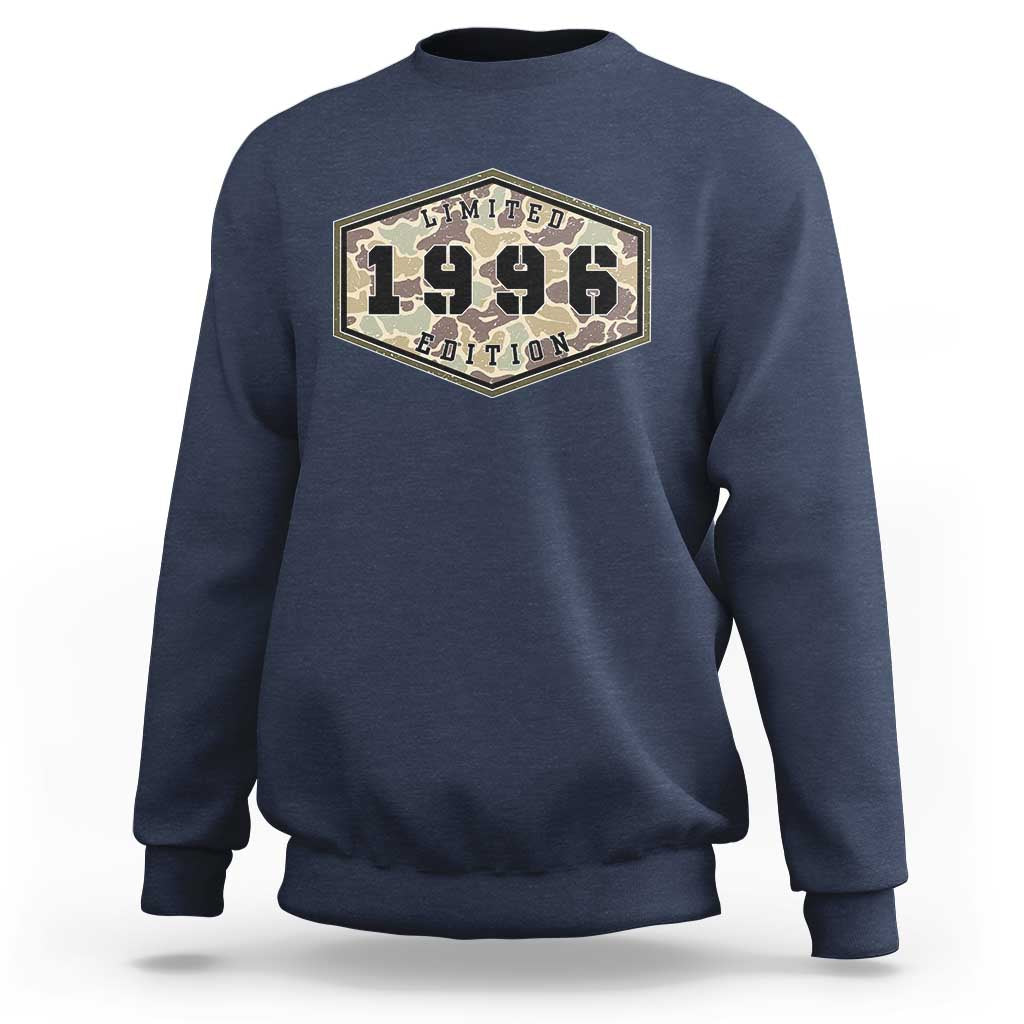 30th Birthday Hunting Sweatshirt 1996 Limited Edition Vintage Camouflage Gifts For Turning 30