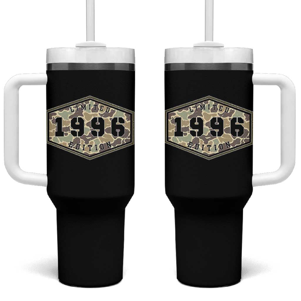 30th Birthday Hunting Tumbler With Handle 1996 Limited Edition Vintage Camouflage Gifts For Turning 30