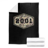 25th Birthday Hunting Throw Blanket 2001 Limited Edition Vintage Camouflage Gifts For Turning 25