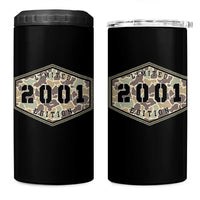 25th Birthday Hunting 4 in 1 Can Cooler Tumbler 2001 Limited Edition Vintage Camouflage Gifts For Turning 25