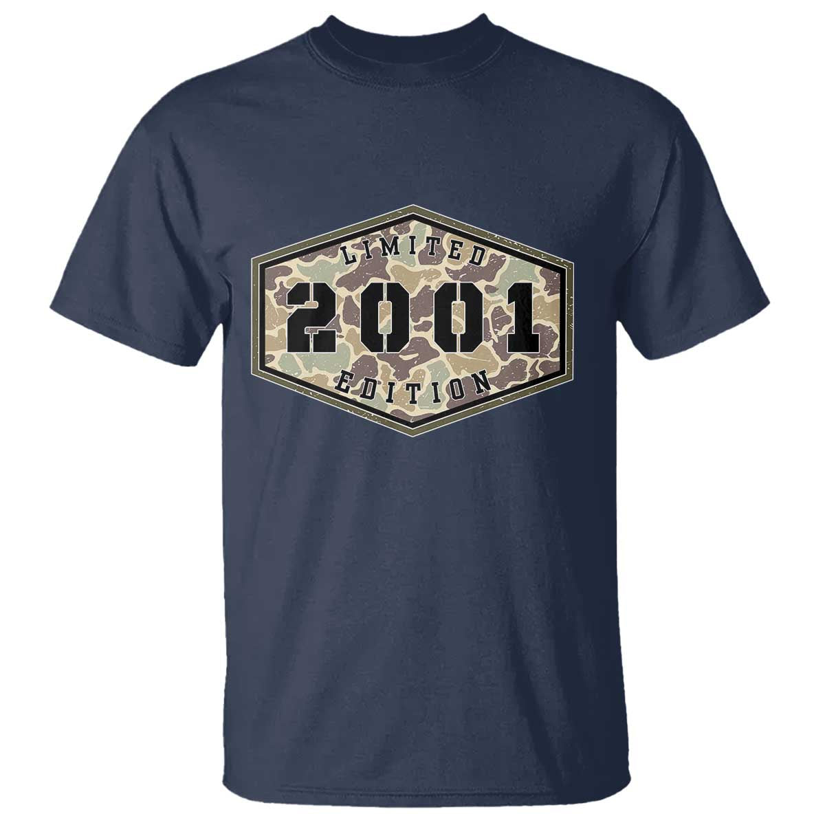 25th Birthday Hunting T Shirt 2001 Limited Edition Vintage Camouflage Gifts For Turning 25