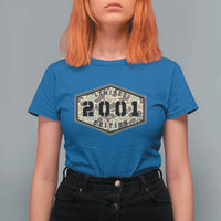 25th Birthday Hunting T Shirt For Women 2001 Limited Edition Vintage Camouflage Gifts For Turning 25