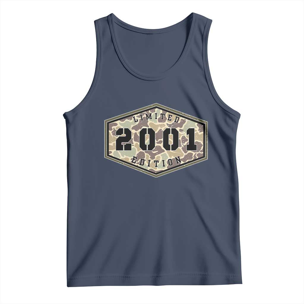 25th Birthday Hunting Tank Top 2001 Limited Edition Vintage Camouflage Gifts For Turning 25