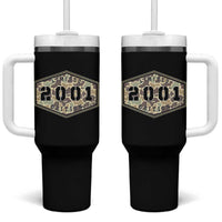 25th Birthday Hunting Tumbler With Handle 2001 Limited Edition Vintage Camouflage Gifts For Turning 25
