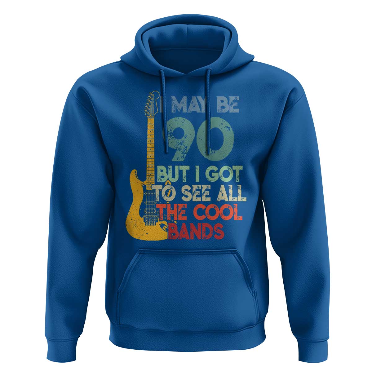 Funny 90th Birthday 80s Rock Lover Hoodie I May Be 90 But I Got To See All The Cool Bands