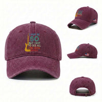 Funny 80th Birthday 80s Rock Lover Washed Cotton Baseball Cap I May Be 80 But I Got To See All The Cool Bands