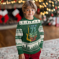 Funny 75th Birthday 80s Rock Lover Ugly Christmas Sweater I May Be 75 But I Got To See All The Cool Bands