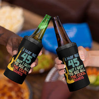 Funny 45th Birthday 80s Rock Lover 4 in 1 Can Cooler Tumbler I May Be 45 But I Got To See All The Cool Bands