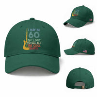 Funny 60th Birthday 80s Rock Lover Baseball Cap I May Be 60 But I Got To See All The Cool Bands