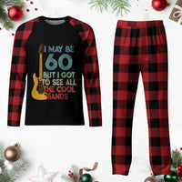 Funny 60th Birthday 80s Rock Lover Plaid Pajama Set I May Be 60 But I Got To See All The Cool Bands