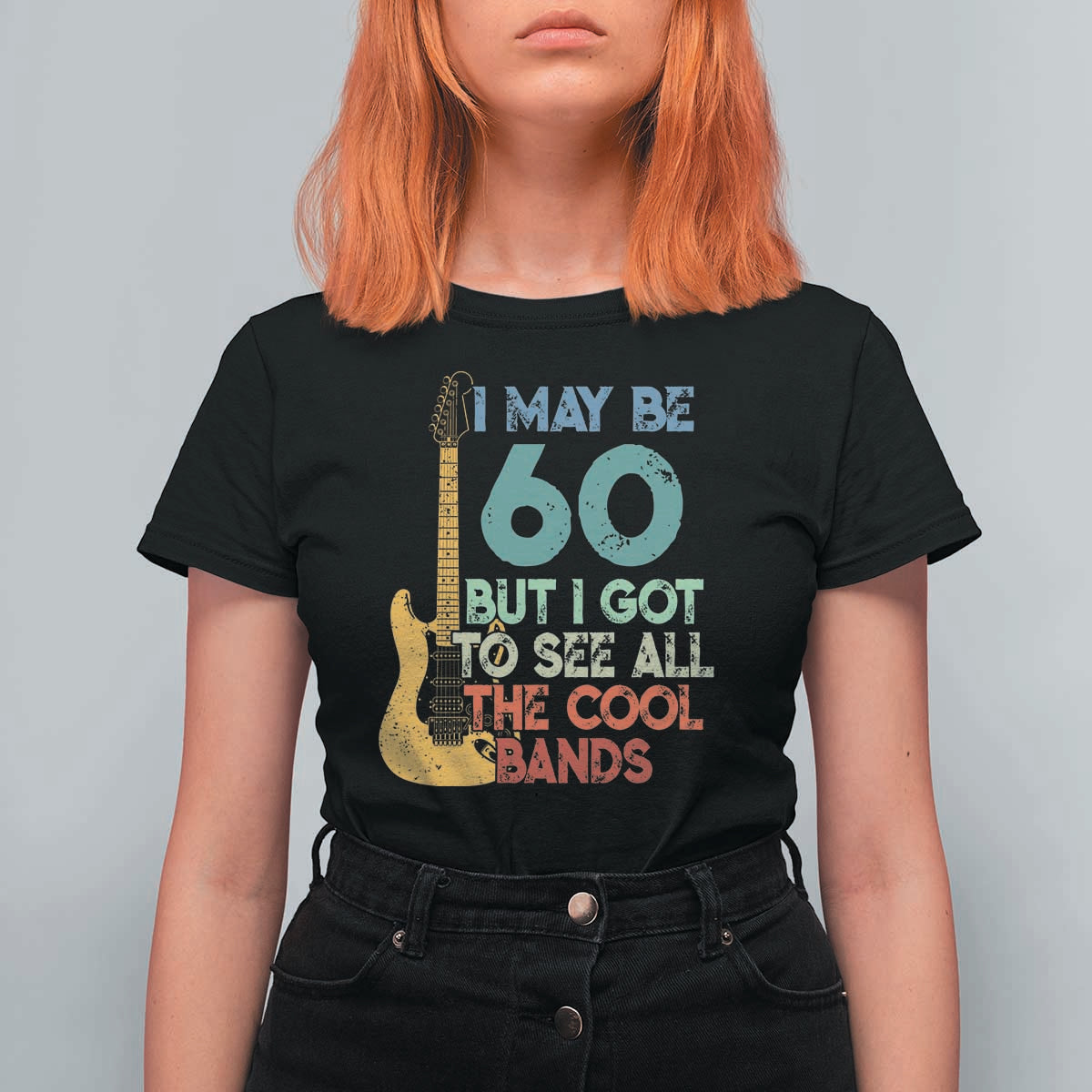 Funny 60th Birthday 80s Rock Lover T Shirt For Women I May Be 60 But I Got To See All The Cool Bands