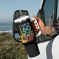 Funny 60th Birthday 80s Rock Lover Tumbler With Handle I May Be 60 But I Got To See All The Cool Bands