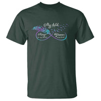 Suicide Prevention Awareness T Shirt My Child Always On My Mind Forever In My Heart Feathers Infinity - Wonder Print Shop