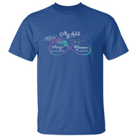 Suicide Prevention Awareness T Shirt My Child Always On My Mind Forever In My Heart Feathers Infinity - Wonder Print Shop