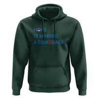 Harris Walz Supporter Hoodie Hope Is Making A Comeback American Flag - Wonder Print Shop