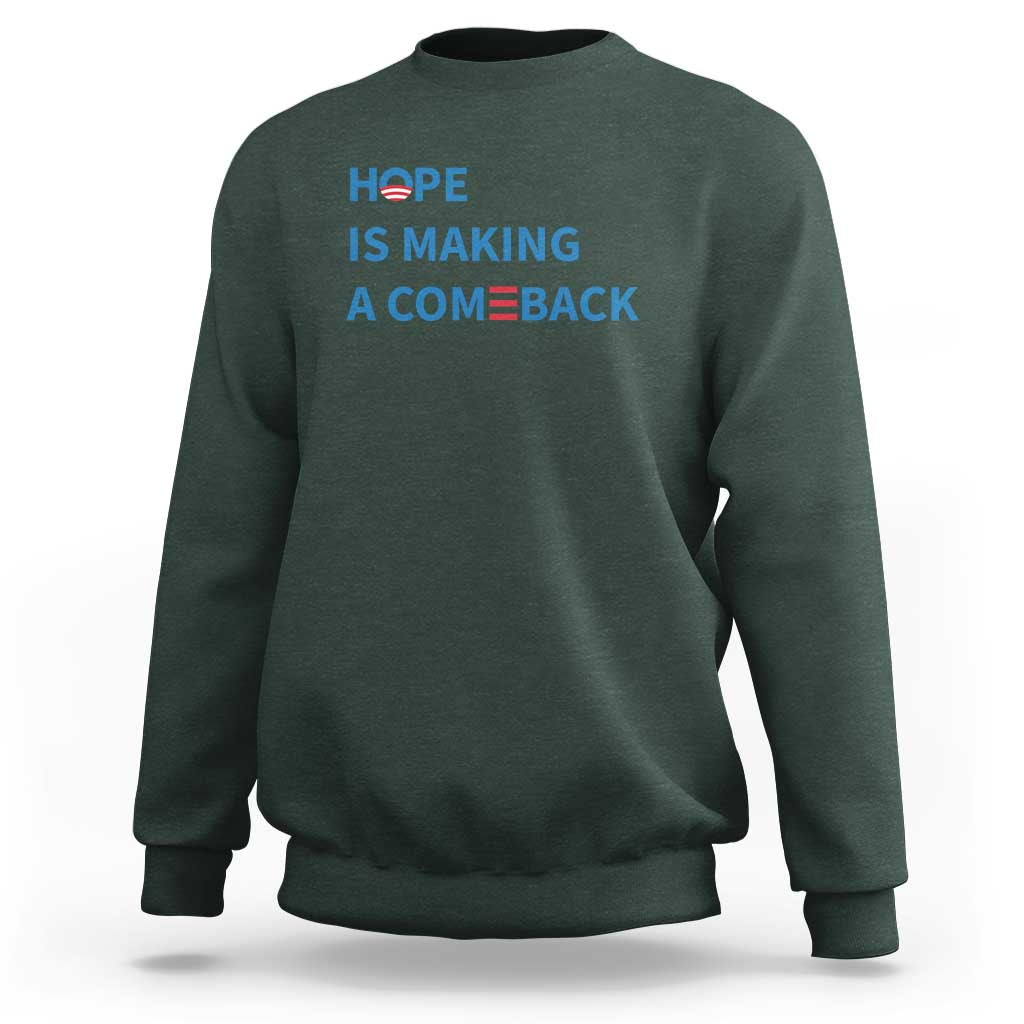 Harris Walz Supporter Sweatshirt Hope Is Making A Comeback American Flag - Wonder Print Shop