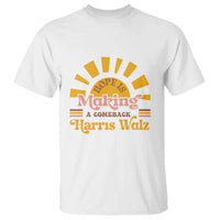 Harris Walz 2024 T Shirt Hope Is Making A Comeback Retro Sunshine - Wonder Print Shop