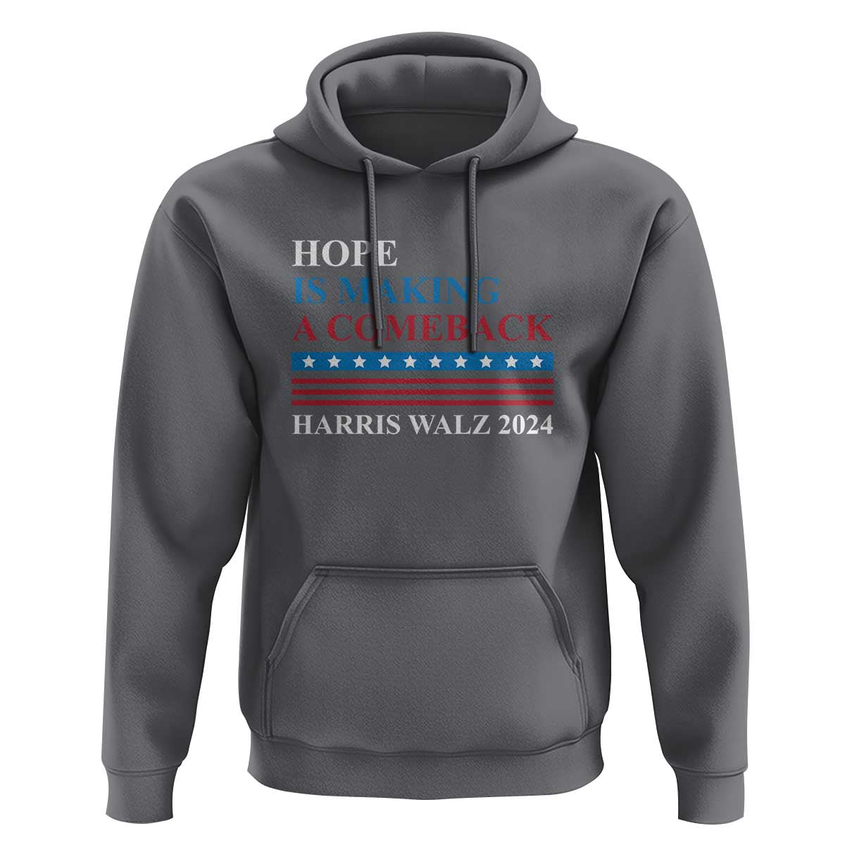 Harris Walz 2024 Hoodie Hope Is Making A Comeback American Flag - Wonder Print Shop