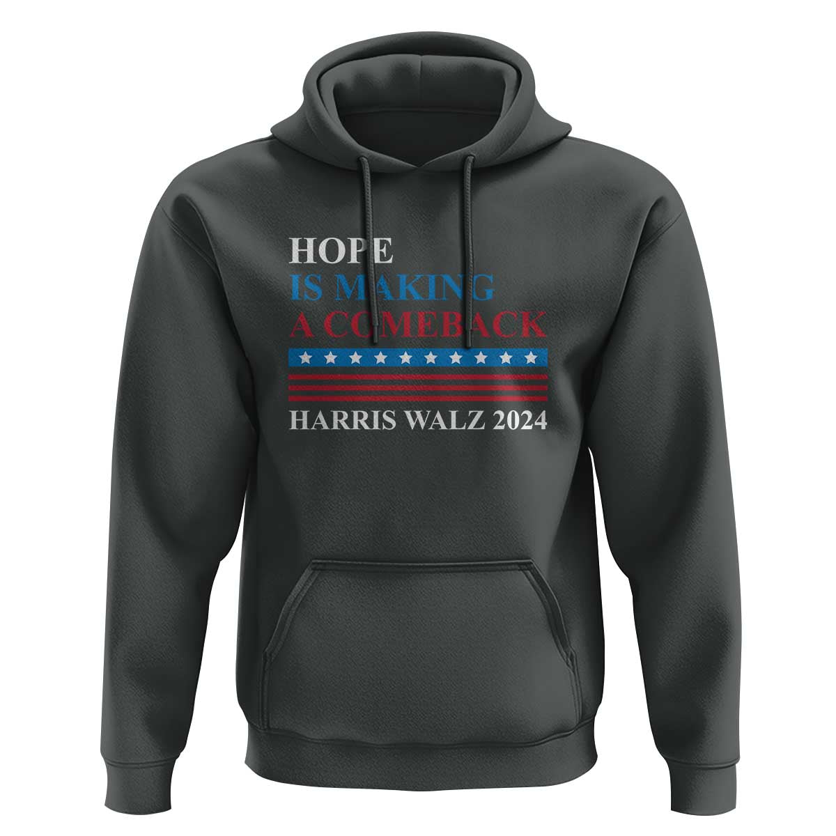 Harris Walz 2024 Hoodie Hope Is Making A Comeback American Flag - Wonder Print Shop