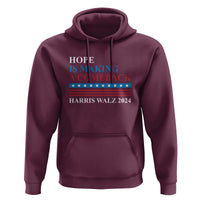 Harris Walz 2024 Hoodie Hope Is Making A Comeback American Flag - Wonder Print Shop