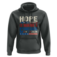 Harris Walz Supporter Hoodie Hope Is Making A Comeback 2024 American Flag Star - Wonder Print Shop