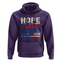 Harris Walz Supporter Hoodie Hope Is Making A Comeback 2024 American Flag Star - Wonder Print Shop