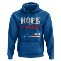 Harris Walz Supporter Hoodie Hope Is Making A Comeback 2024 American Flag Star - Wonder Print Shop