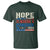 Harris Walz Supporter T Shirt Hope Is Making A Comeback 2024 American Flag Star - Wonder Print Shop