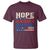 Harris Walz Supporter T Shirt Hope Is Making A Comeback 2024 American Flag Star - Wonder Print Shop