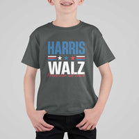 Harris Walz Supporter T Shirt For Kid Prosecutor And Coach Star US Elections 2024 - Wonder Print Shop