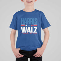 Harris Walz Supporter T Shirt For Kid Prosecutor And Coach Star US Elections 2024 - Wonder Print Shop