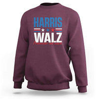 Harris Walz Supporter Sweatshirt Prosecutor And Coach Star US Elections 2024 - Wonder Print Shop