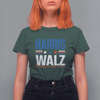 Harris Walz Supporter T Shirt For Women Prosecutor And Coach Star US Elections 2024 - Wonder Print Shop