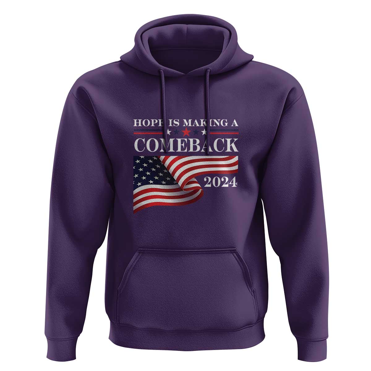 Harris Walz Supporter Hoodie Hope Is Making A Comeback 2024 American Flag Star - Wonder Print Shop