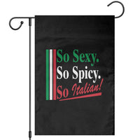 Funny Italian Pride Garden Flag So Sexy So Spicy So Italian Chef Humor - Wonder Print Shop