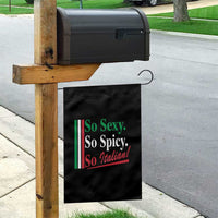 Funny Italian Pride Garden Flag So Sexy So Spicy So Italian Chef Humor - Wonder Print Shop
