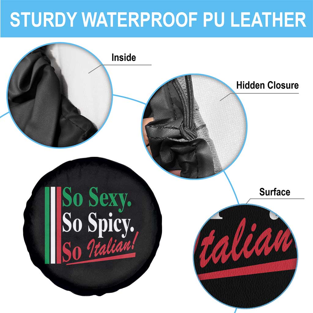 Funny Italian Pride Spare Tire Cover So Sexy So Spicy So Italian Chef Humor - Wonder Print Shop