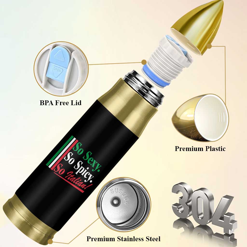 Funny Italian Pride Bullet Tumbler So Sexy So Spicy So Italian Chef Humor - Wonder Print Shop