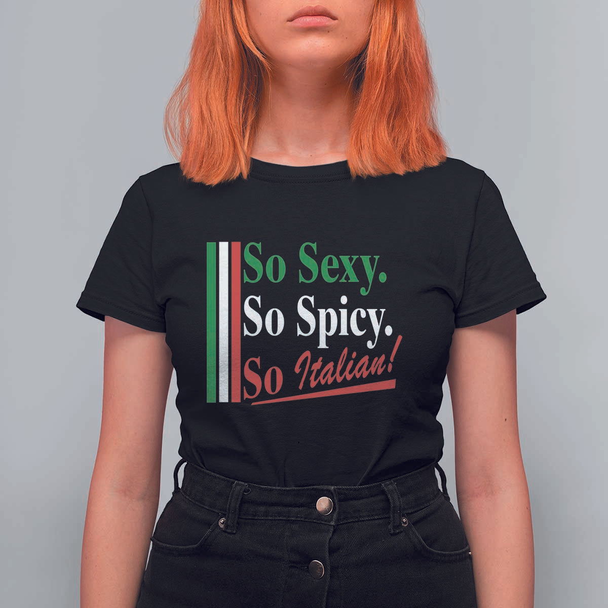 Funny Italian Pride T Shirt For Women So Sexy So Spicy So Italian Chef Humor - Wonder Print Shop
