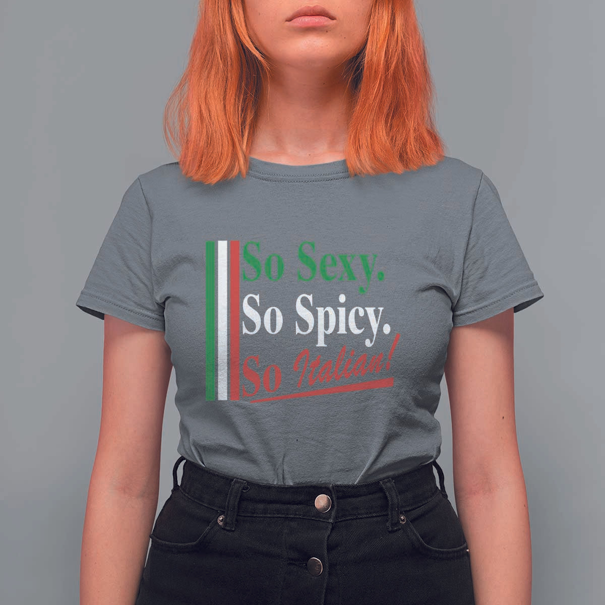 Funny Italian Pride T Shirt For Women So Sexy So Spicy So Italian Chef Humor - Wonder Print Shop