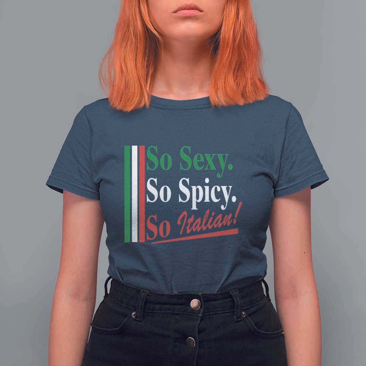 Funny Italian Pride T Shirt For Women So Sexy So Spicy So Italian Chef Humor - Wonder Print Shop