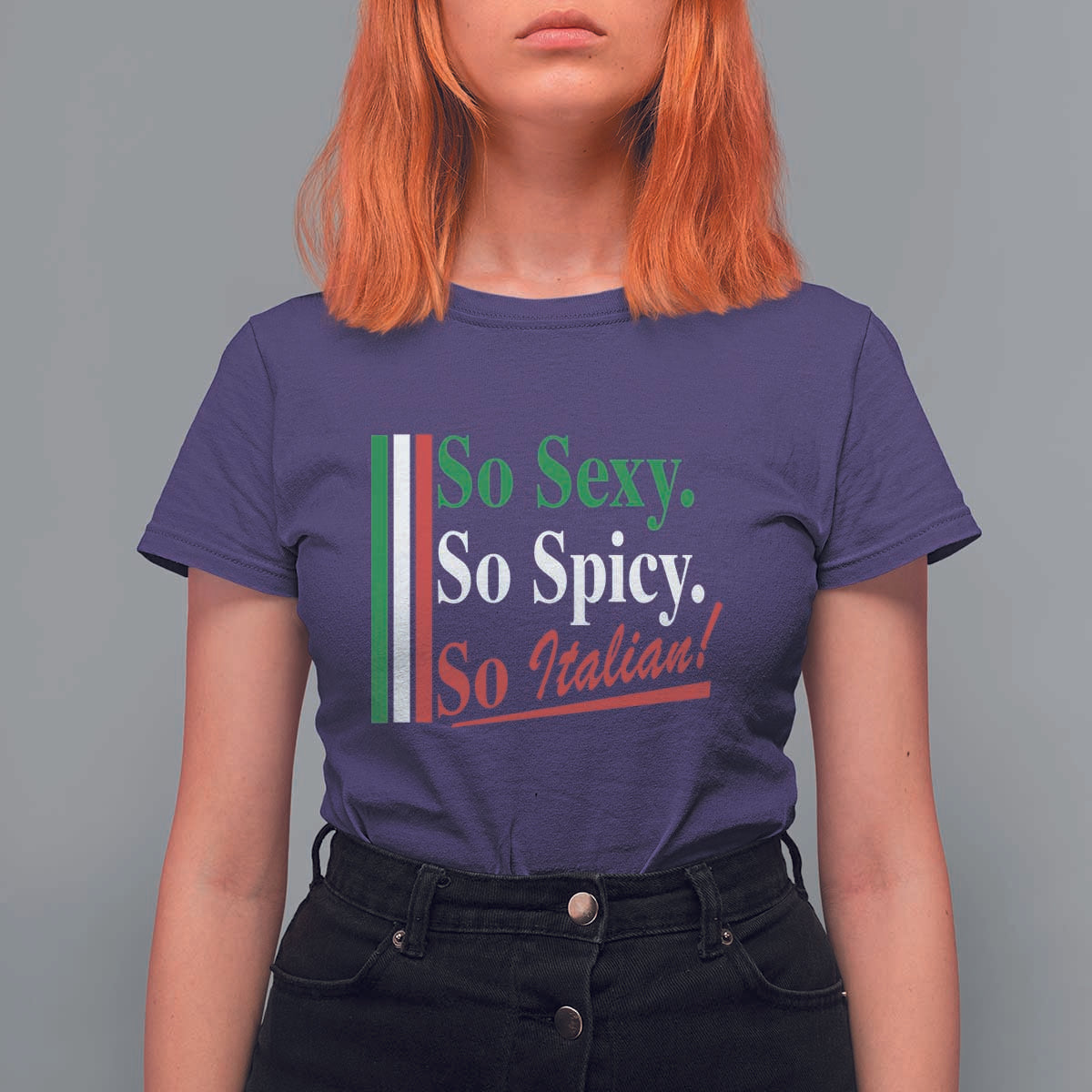 Funny Italian Pride T Shirt For Women So Sexy So Spicy So Italian Chef Humor - Wonder Print Shop