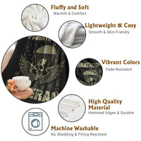 Paratrooper Veteran Throw Blanket Airborne Military Vintage American Flag - Wonder Print Shop