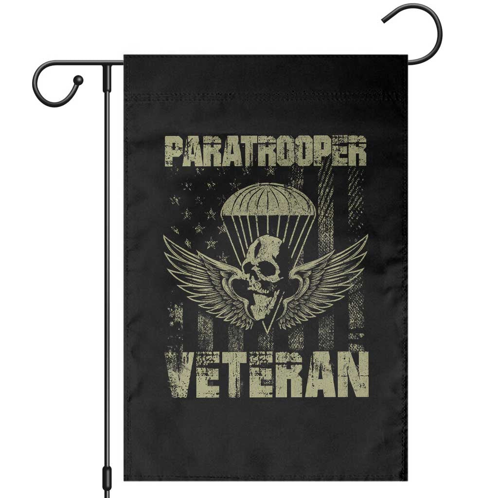 Paratrooper Veteran Garden Flag Airborne Military Vintage American Flag - Wonder Print Shop