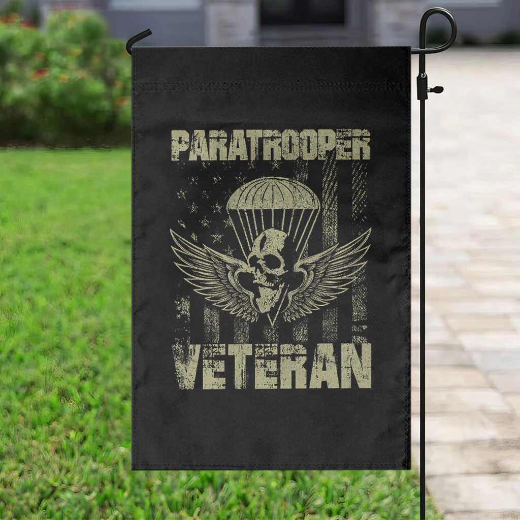 Paratrooper Veteran Garden Flag Airborne Military Vintage American Flag - Wonder Print Shop