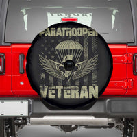 Paratrooper Veteran Spare Tire Cover Airborne Military Vintage American Flag - Wonder Print Shop