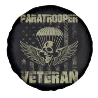 Paratrooper Veteran Spare Tire Cover Airborne Military Vintage American Flag - Wonder Print Shop